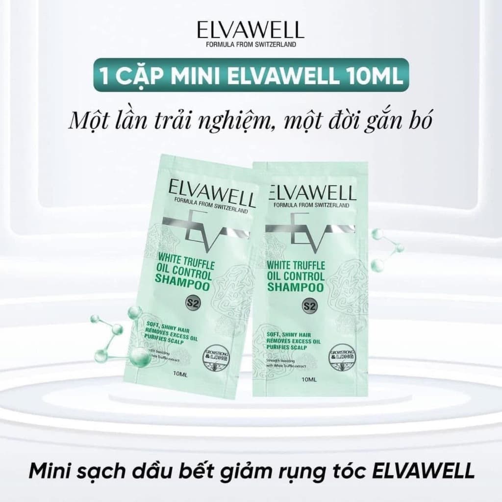 Dầu gội xả ELVAWELL mini (mẫu dùng thử)