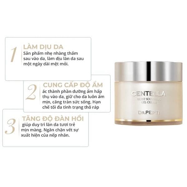 Dr.Pepti - Kem Dưỡng Ẩm Centella - 70ml
