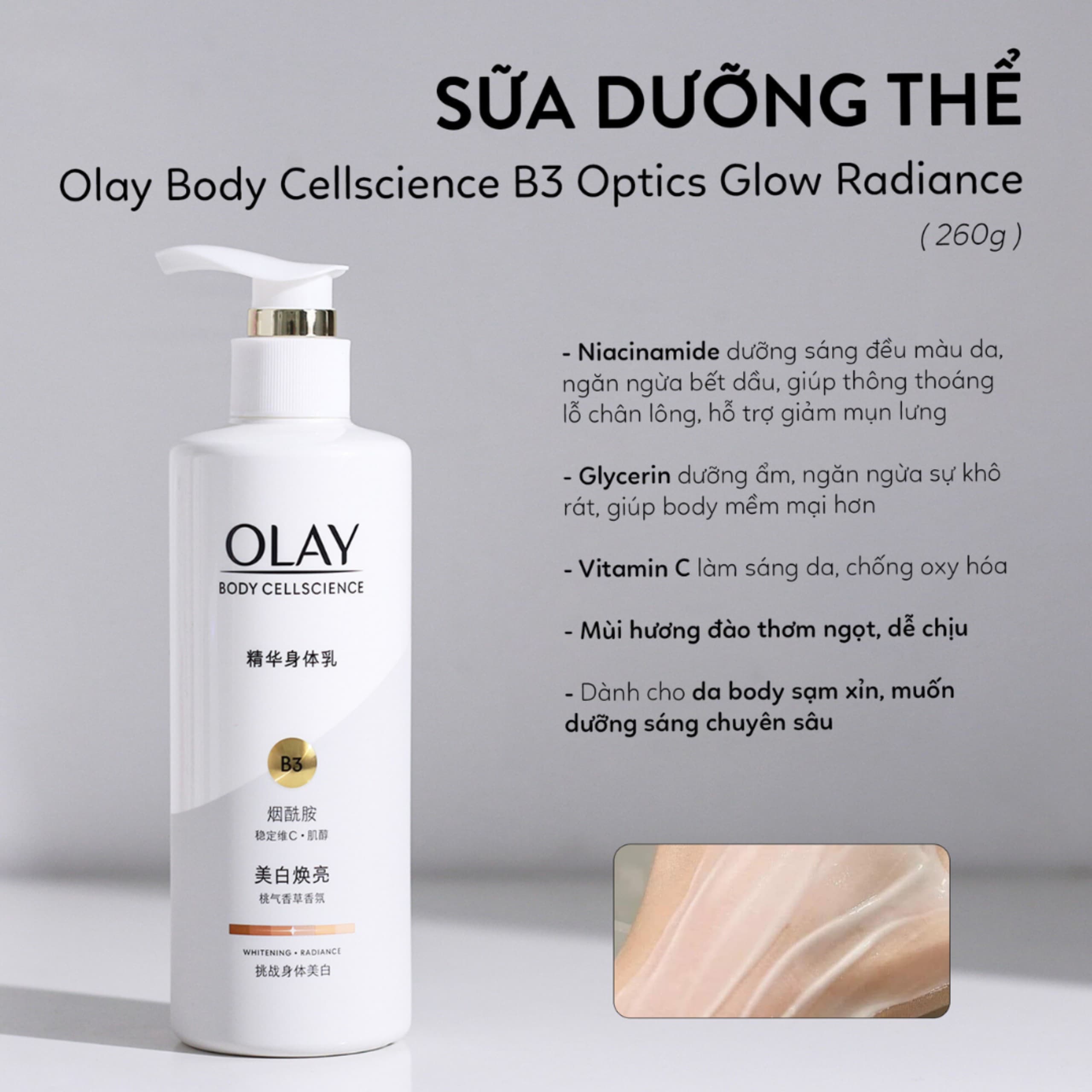 Dưỡng thể Olay Màu trắng