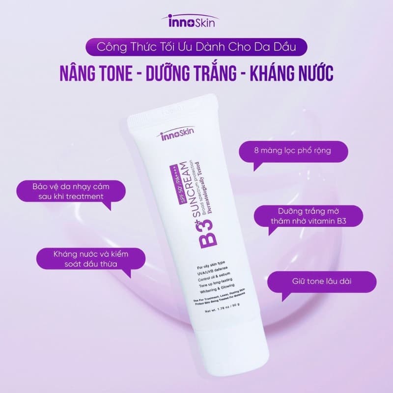 Kem chống nắng B3 INNOSKIN - TÍM