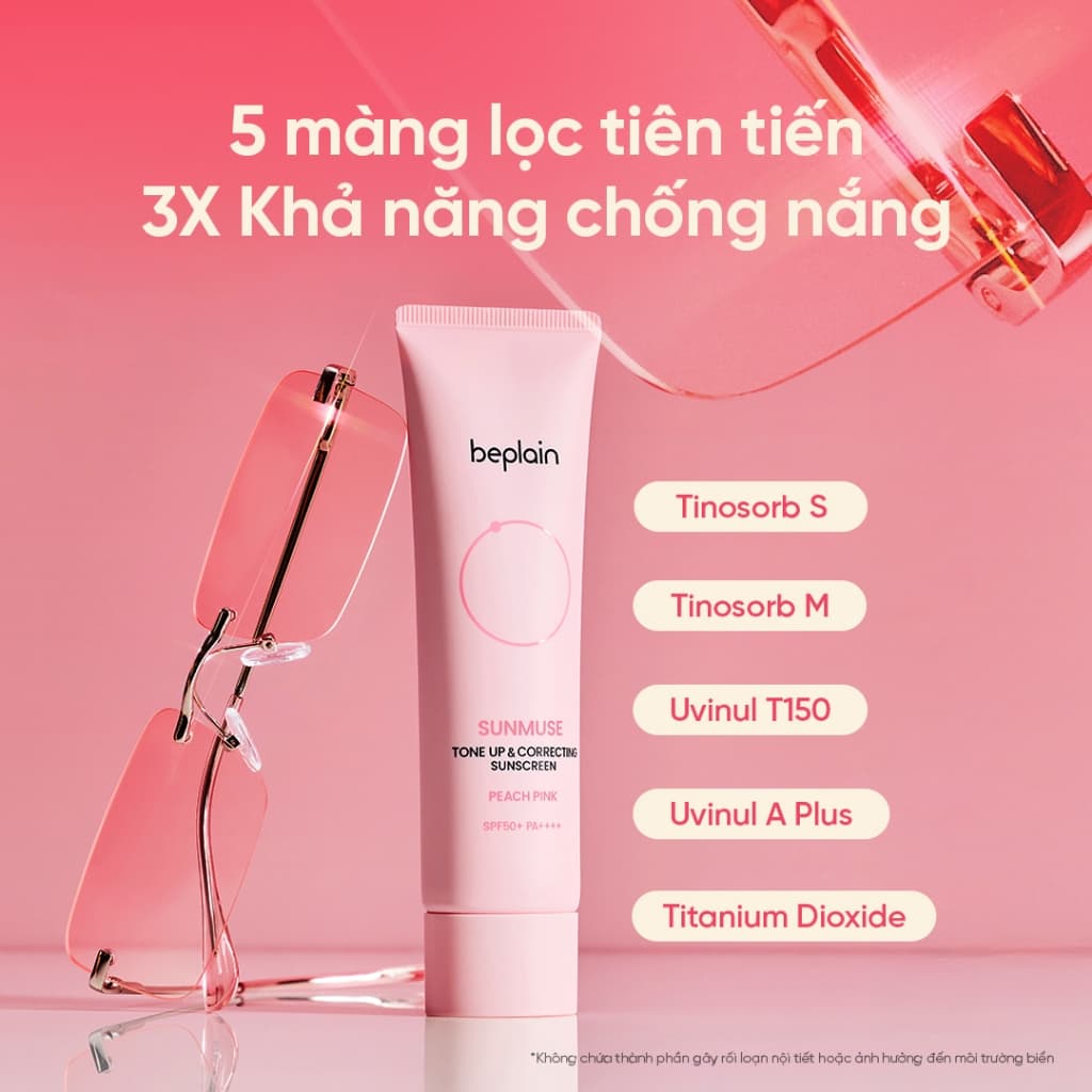 Kem chống nắng beplain PEACH PINK