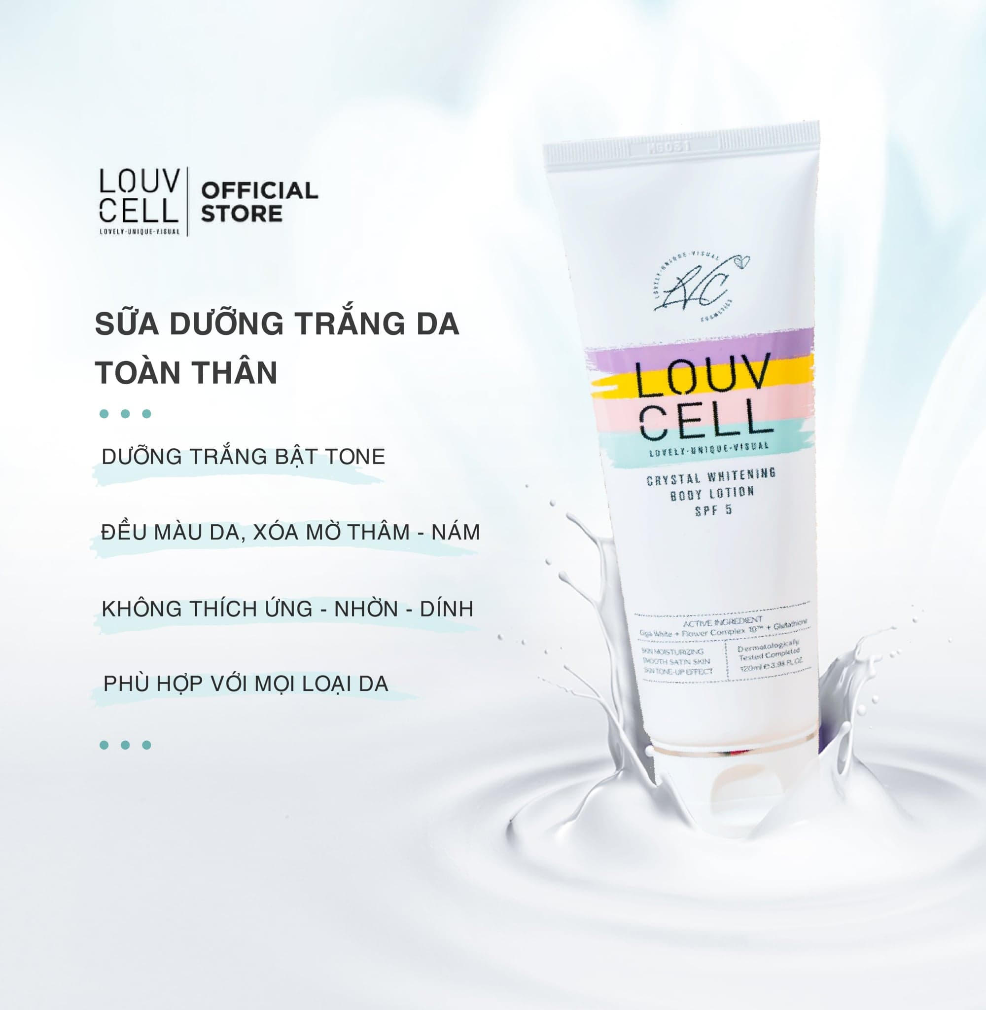 Kem Lên Tone Body - LOUV CELL TUÝP 120ML