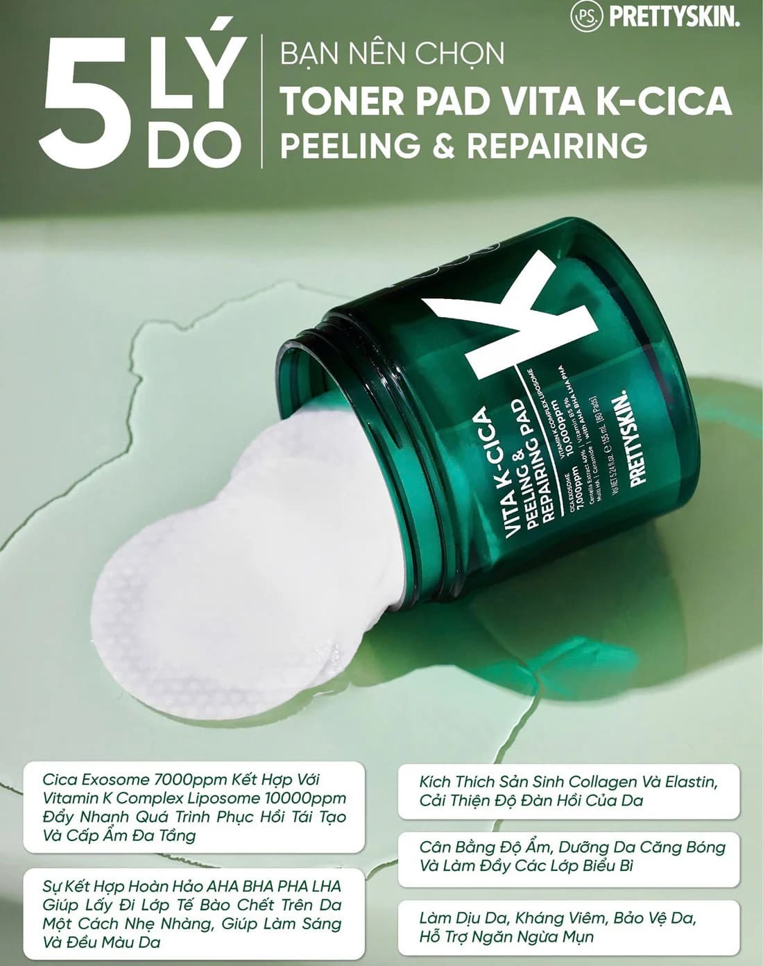 Pretty Skin - Toner pad Vita K-Cica