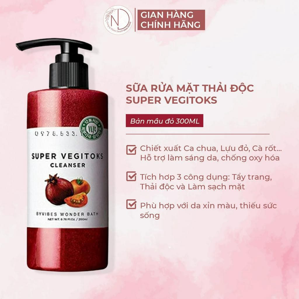 Sữa rửa mặt RAU CỦ - ĐỎ chính hãng - BN BEAUTY