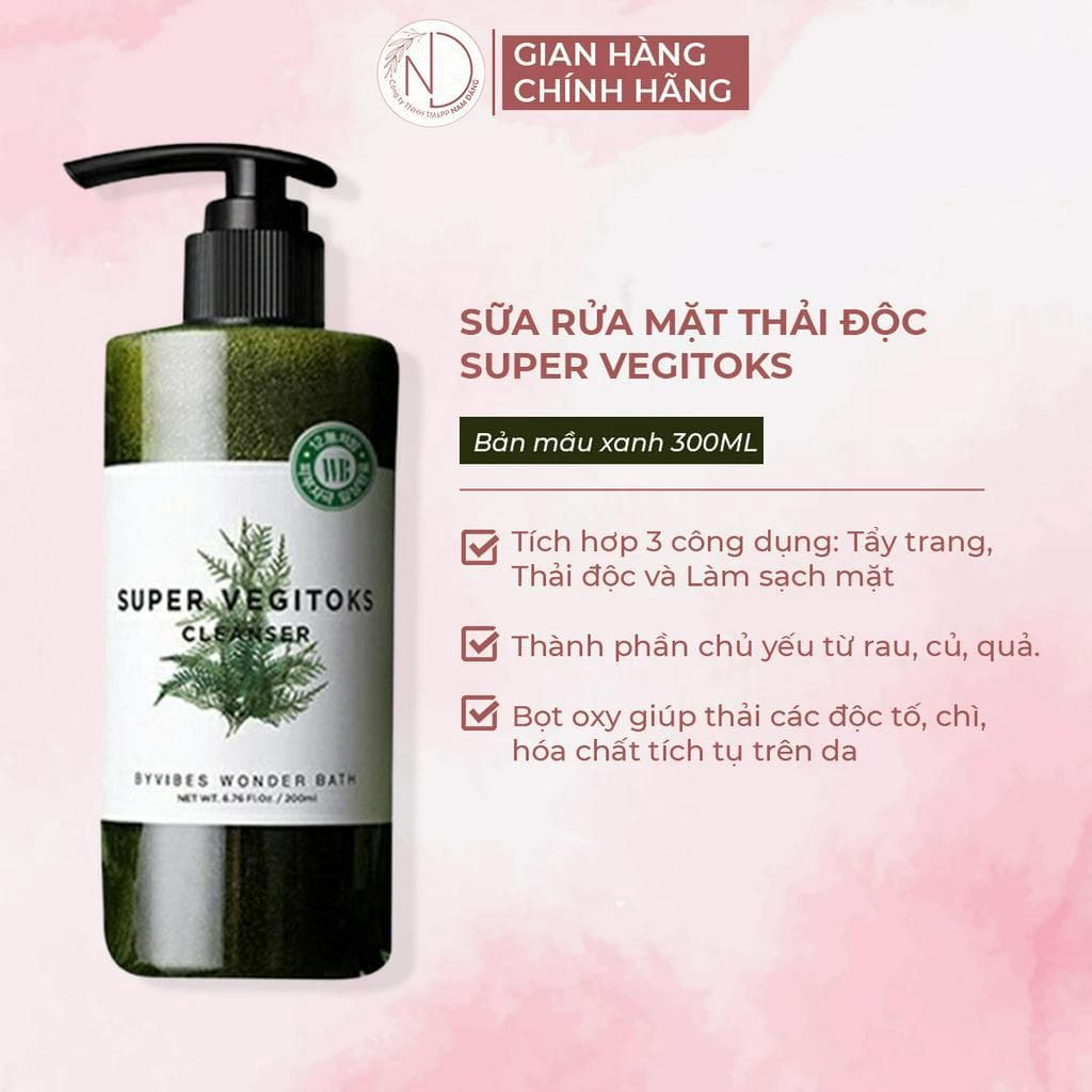 Sữa rửa mặt RAU CỦ - Xanh chính hãng - BN BEAUTY