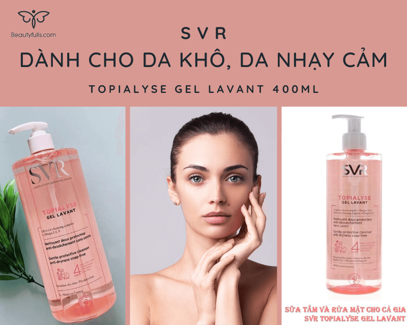 Sữa Rửa Mặt SVR - MÀU HỒNG DẠNG VÒI 400ML