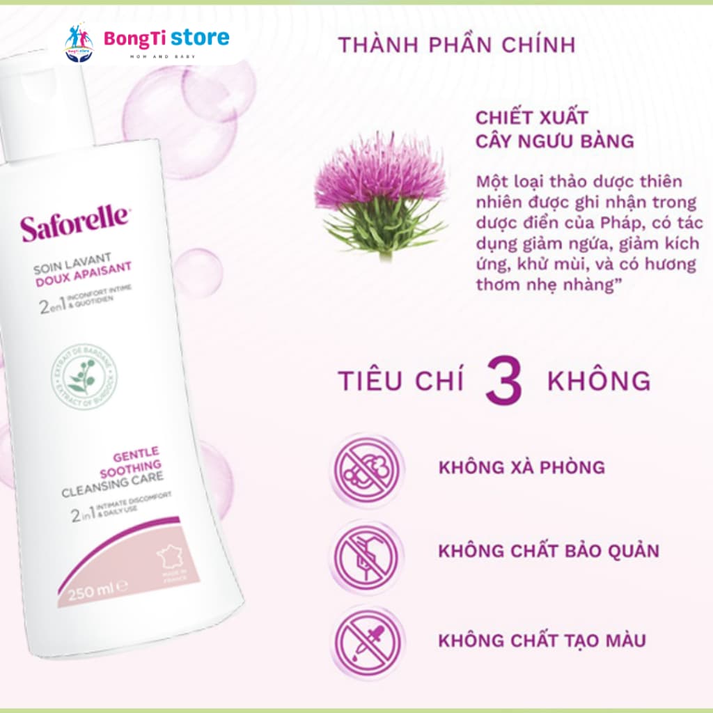 Dung dịch vệ sinh phụ nữ Saforelle Pháp- 250ml