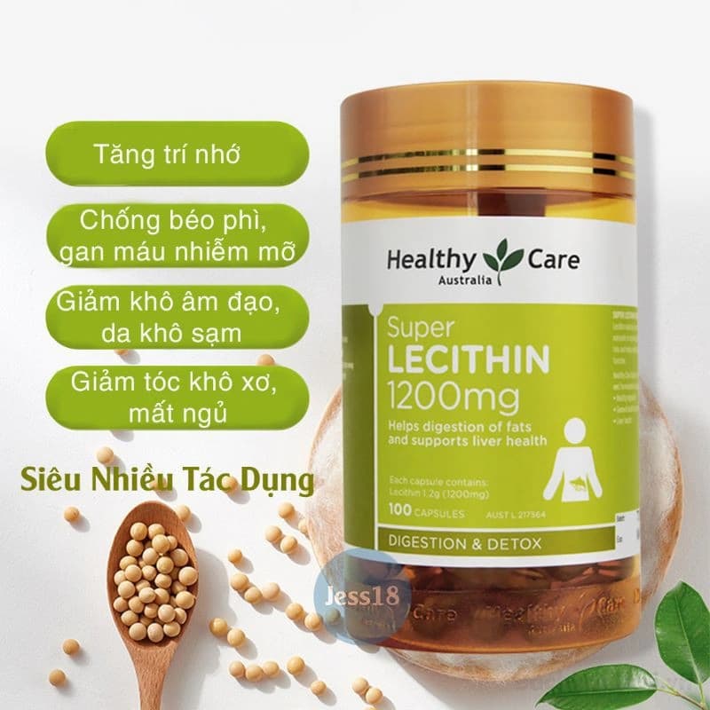 Healthy Care - Viên Uống Mầm Đậu Nành Super Lecithin 1200Mg