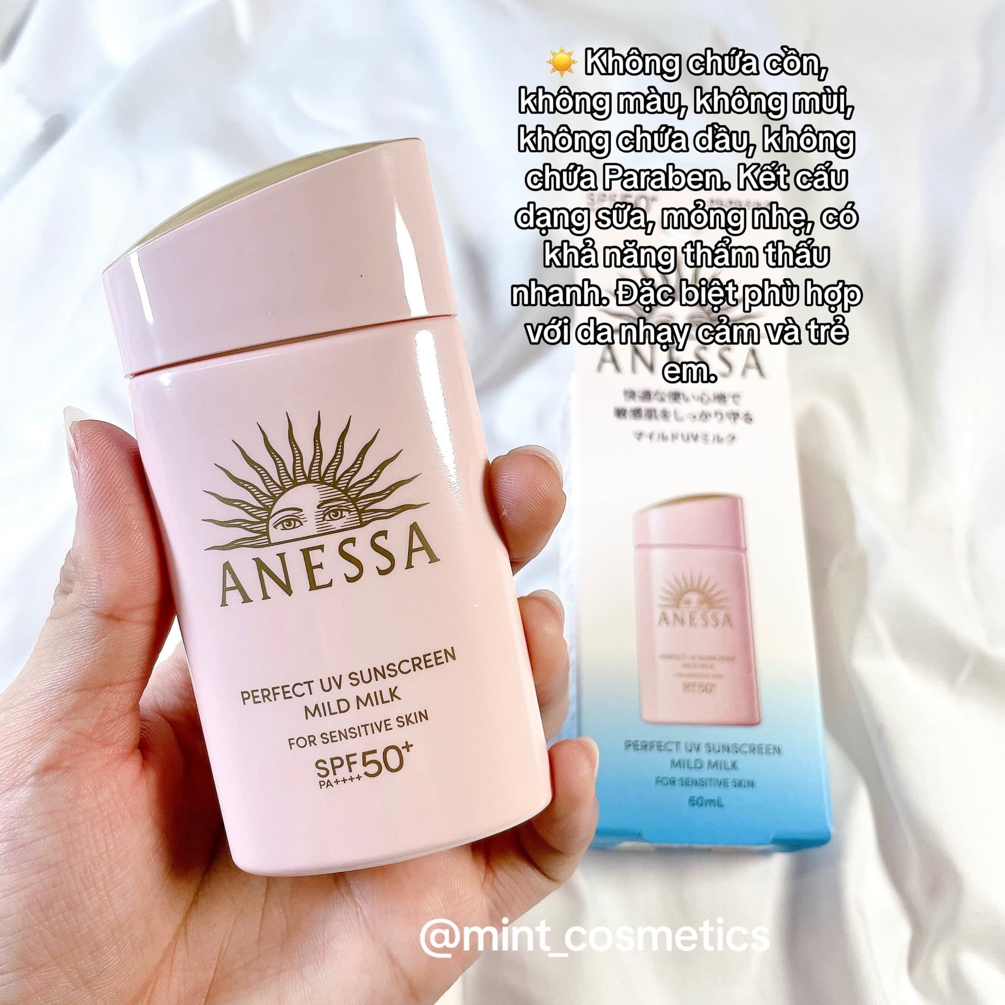 Kem chống nắng nhật bản ANESSA - 60ML Màu hồng