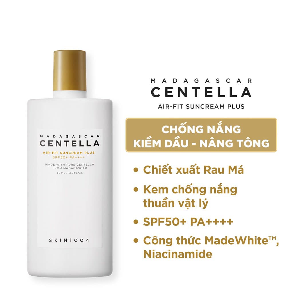 Kem chống nắng Rau Má Madagascar SPF50+ - 50ml