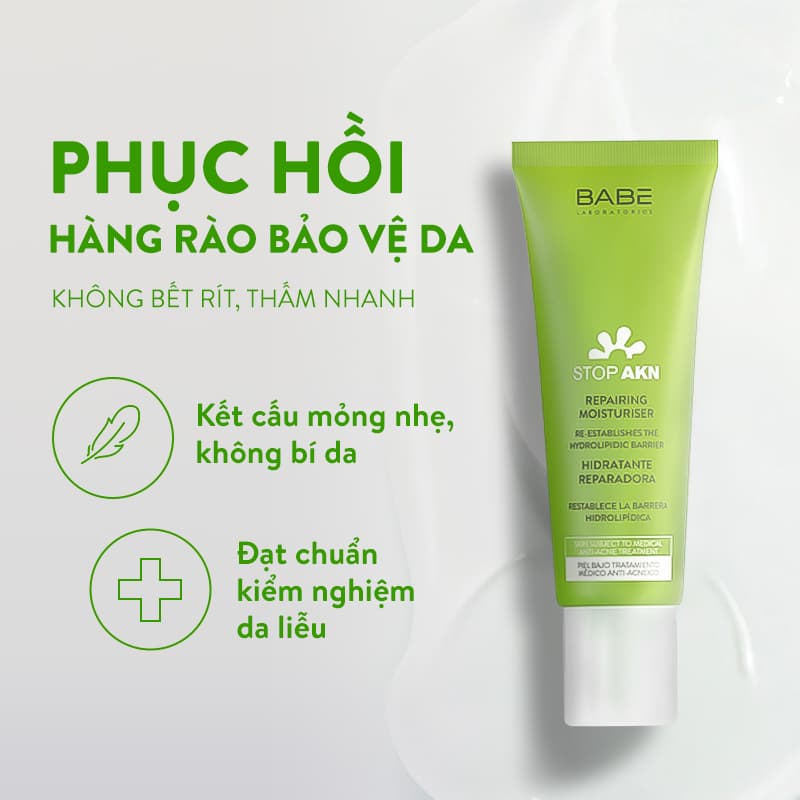 Kem dưỡng Laboratorios Babe - Repairing Moisturiser (Hộp Xanh)