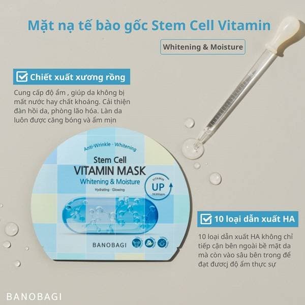 Mặt nạ Banobagi Stem Cell Vitamin Mask Whitening And Moisture