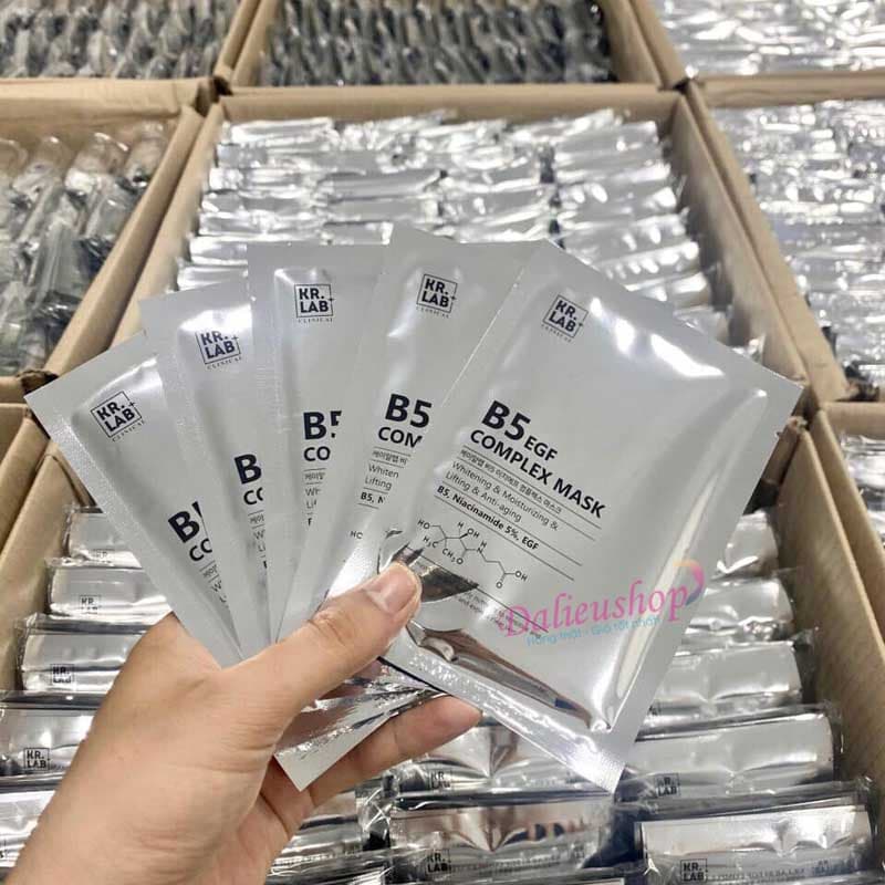 Mặt Nạ Phục Hồi Cấp Ẩm Kr.Lab B5 EGF - MÀU BẠC (10 MIẾNG )