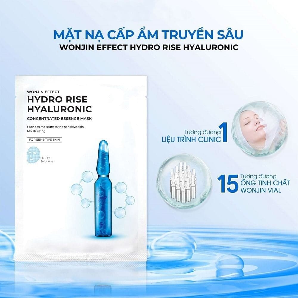 Mặt Nạ Wonjin Hydro Rise Hyaluronic - Xanh Dương