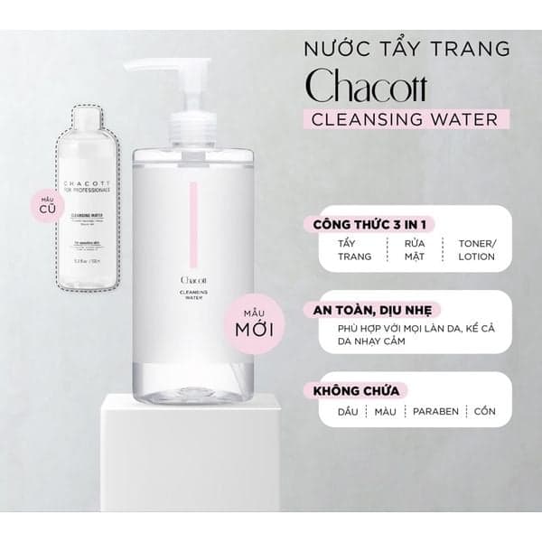 Nước tẩy trang Chacott cleansing Water 500ml Nhật Bản