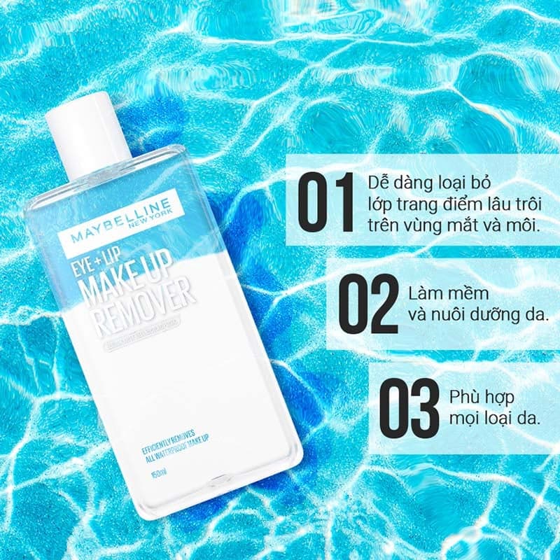 Nước tẩy trang mắt và môi Maybelline - 40ml - Hình 1