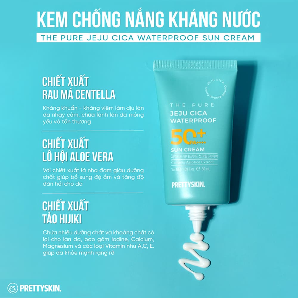 Pretty Skin - Kem chống nắng rau má Xanh dương (MẪU MỚI)