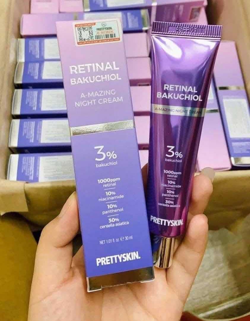 Pretty Skin- Kem dưỡng Retinal Bakuchiol A-Mazing Night Cream 30ml ( màu tím)