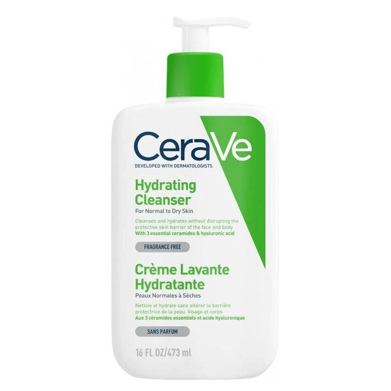 Sữa rửa mặt Cerave HYDRATING - 473ml DA KHÔ (Xanh Lá)