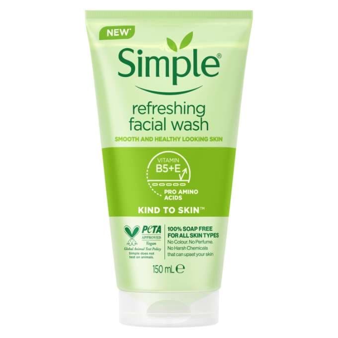 Sữa rửa mặt Simple dạng gel - MÀU XANH LÁ mọi loại da