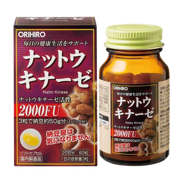 Viên Uống Chống Tai Biến Nattokinase ORIHIRO 60 viên - 2000FU