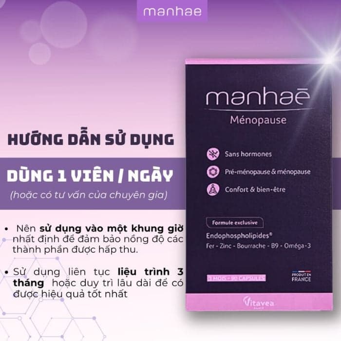 Viên Uống Nội Tiết Tố Nữ Manhae Menopause - 90 VIÊN chính hãng - BN BEAUTY