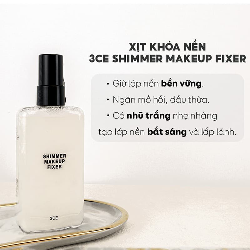 Xịt Khoá nền Makeup 3CE CÓ NHŨ 100ml - MÀU TRẮNG