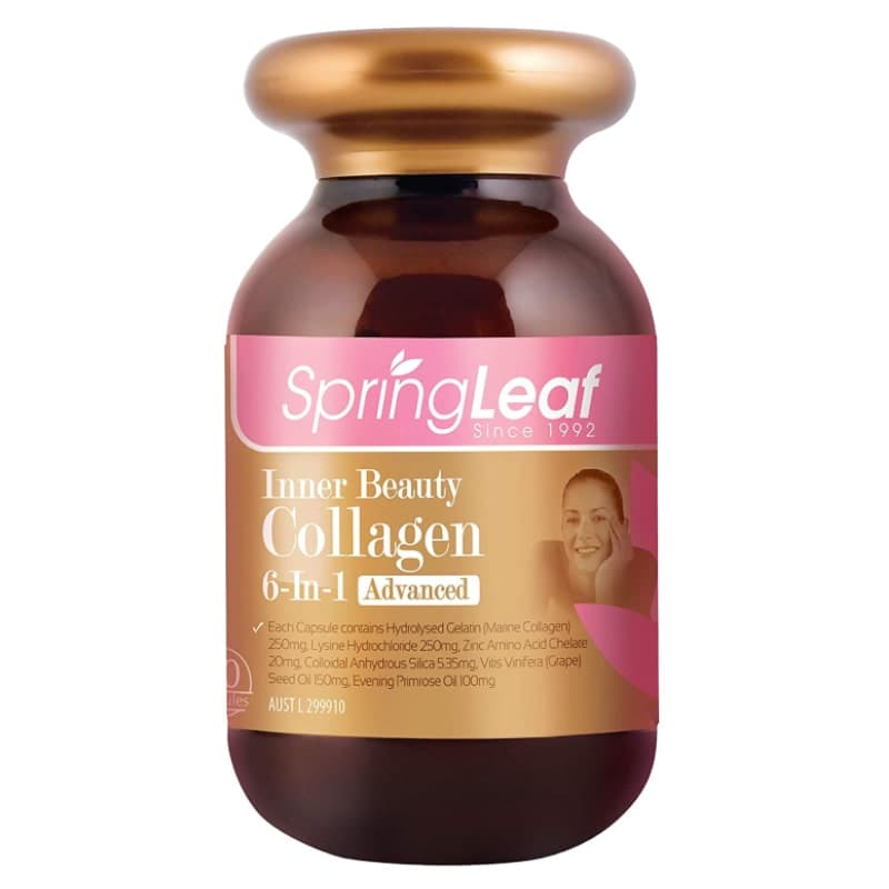 Viên uống Collagen 6 in 1 Spring Leaf Inner Beauty Úc - 180 Viên