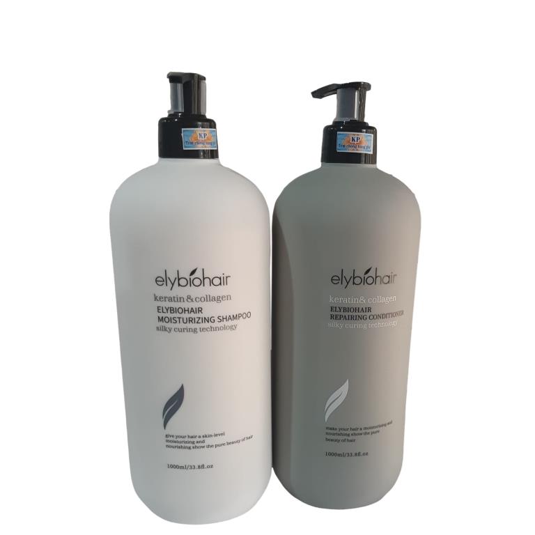 Cặp Dầu Gội Xả Elybiohair 1000ml - MÀU XÁM - Hình 1