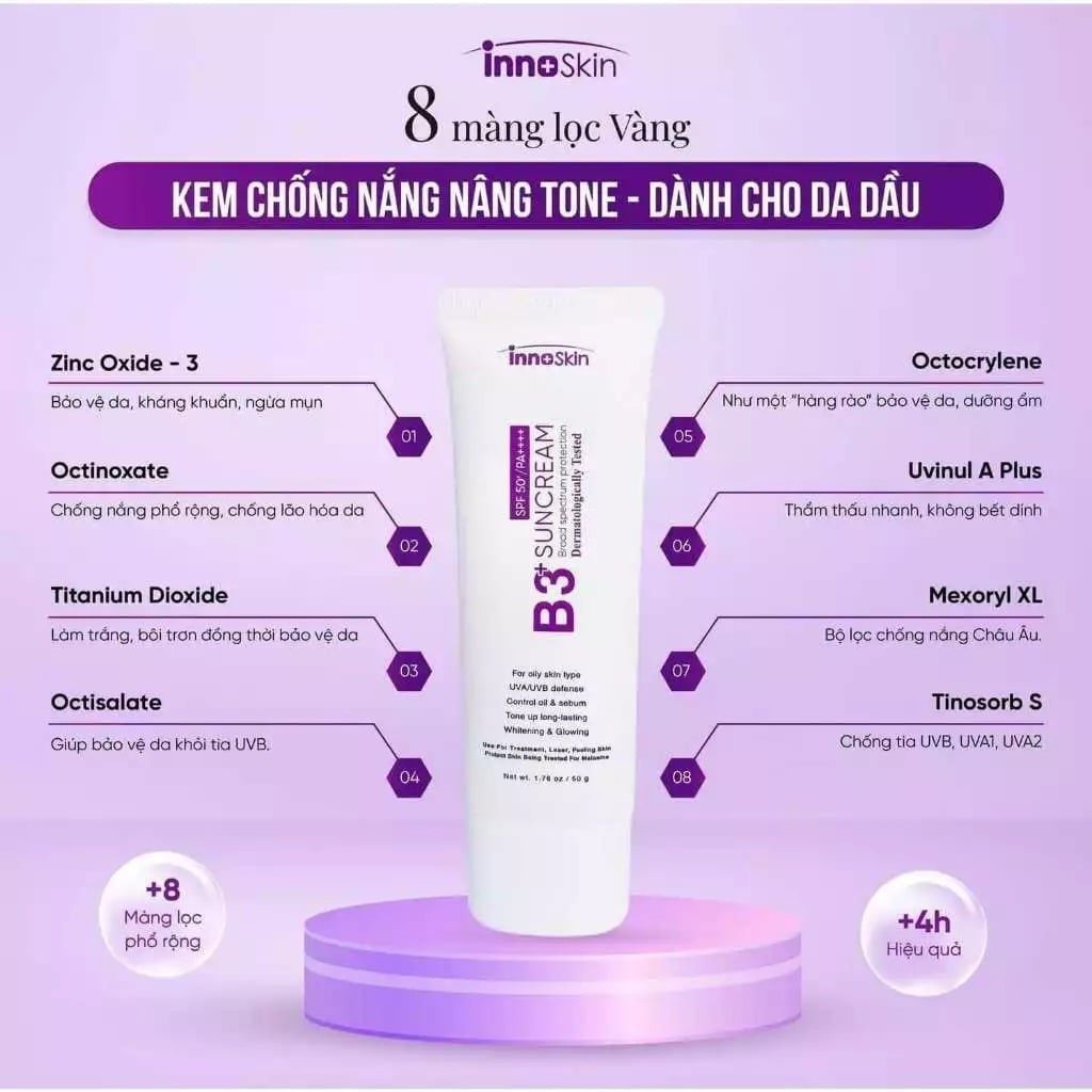 Kem chống nắng B3 INNOSKIN - Xám - Hình 1