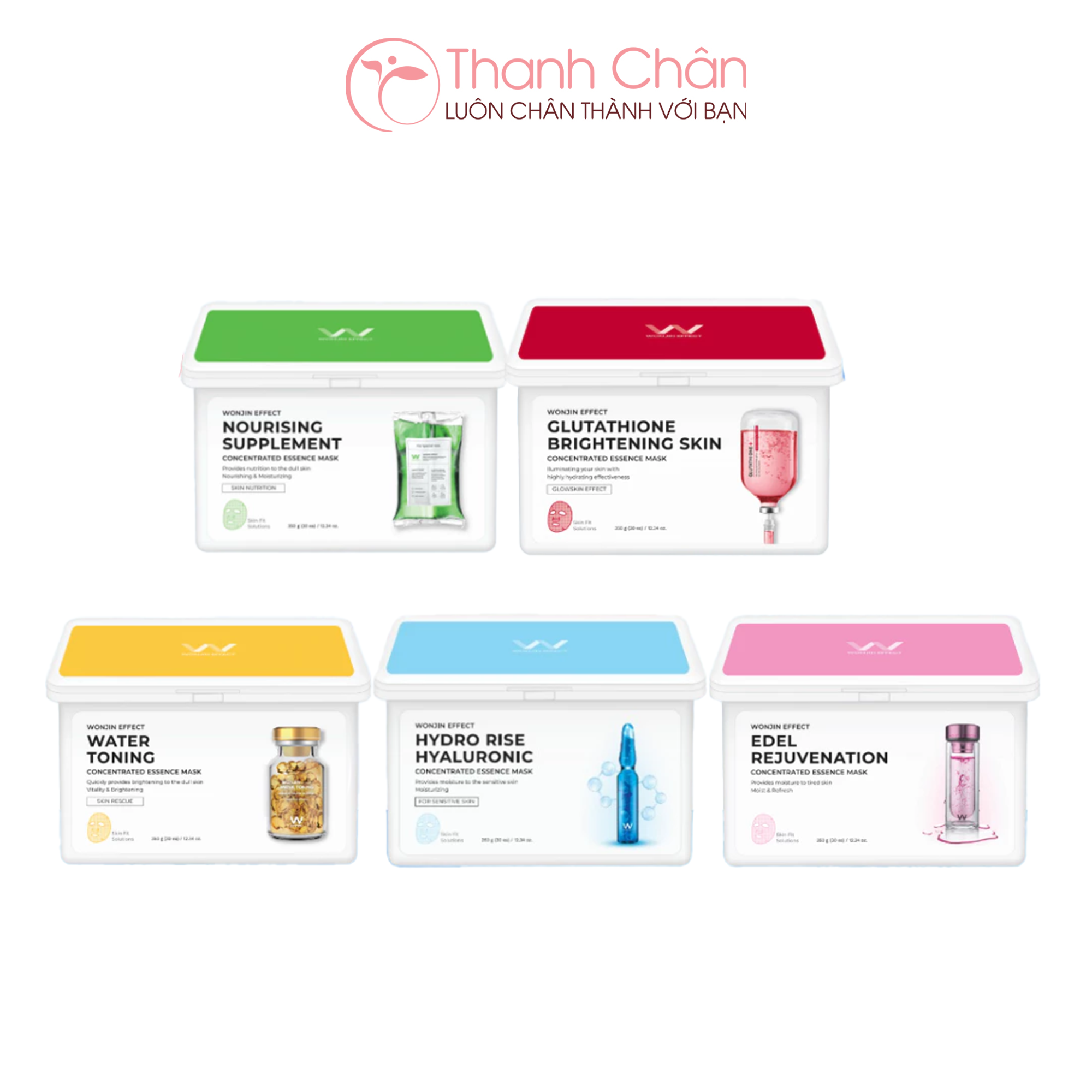 Mặt nạ Wonjin hộp vuông - 30 miếng - Hình 1