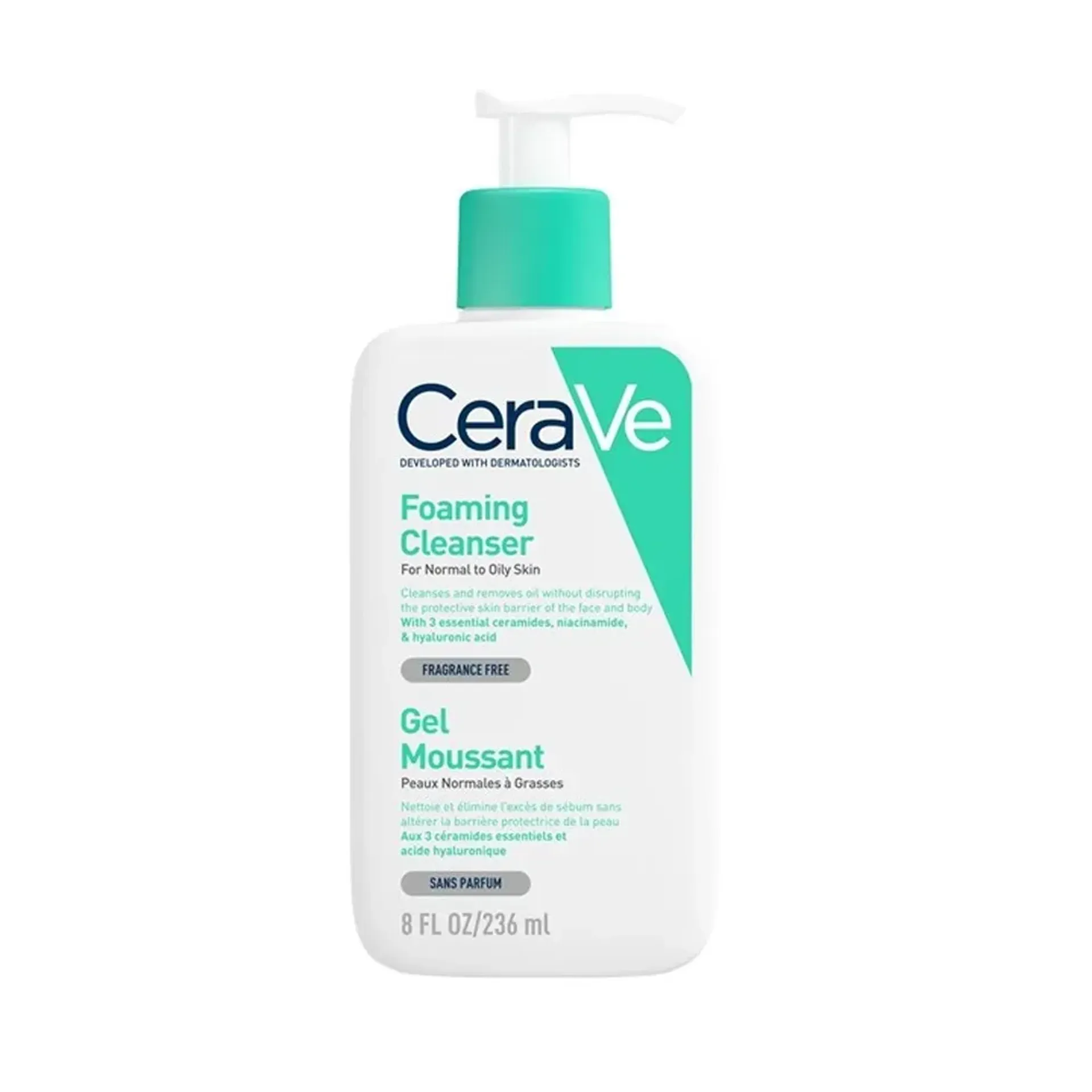 Sữa rửa mặt Cerave FOAMING 236 ml - Da Dầu (Xanh Dương) - Hình 1