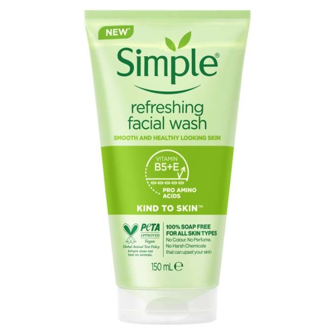 Sữa rửa mặt Simple dạng gel - MÀU XANH LÁ mọi loại da - Hình 1